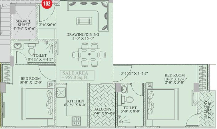 2 BHK Flat in Chordias G4 in Ajmer Road, Jaipur - Image 765679