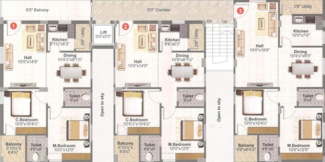 Floor Plan of Sanvi Kowsalya Enclave in Bachupally, Hyderabad - Image 221364