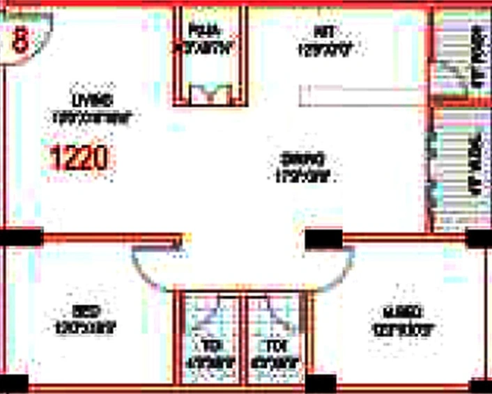 3 BHK Flat in Siva Fortuner Homes in Bachupally, Hyderabad - Image 832492