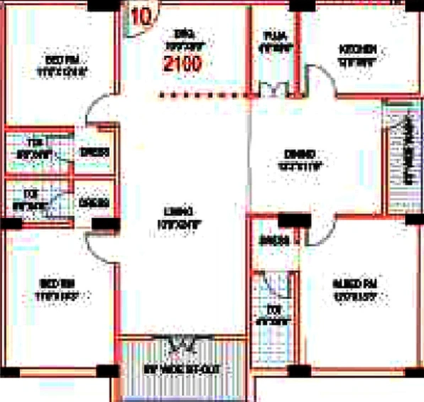 3 BHK Flat in Siva Fortuner Homes in Bachupally, Hyderabad - Image 832495