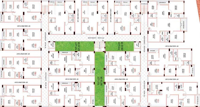Floor Plan of Siva Fortuner Homes in Bachupally, Hyderabad - Image 221380