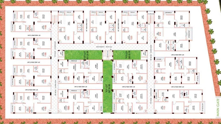 Master Plan of Siva Fortuner Homes in Bachupally, Hyderabad - Image 221379