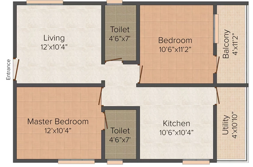 2 BHK Flat in MVS Orchids in Chandapura, Bangalore - Image 832496