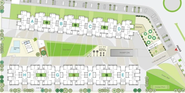 Master Plan of HN Marigold Apartment in South Bopal, Ahmedabad - Image 126890