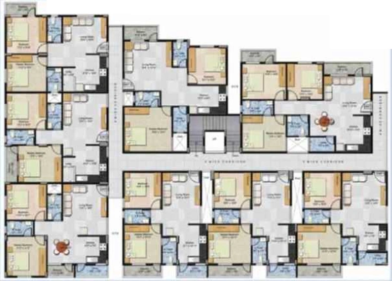 Floor Plan of MVS Pride Annex in Electronic City, Bangalore - Image 221406