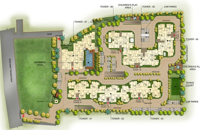 Master Plan of Oceanus Vista Phase 2 in Kasavanhalli, Bangalore - Image 221425
