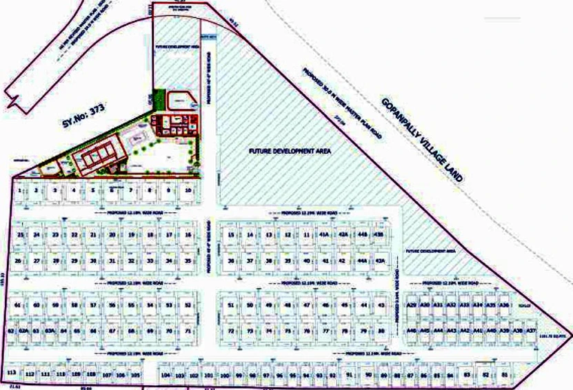 Master Plan of Vasudeva Bloomfield Ecstasy in Gopanpally, Hyderabad - Image 221463
