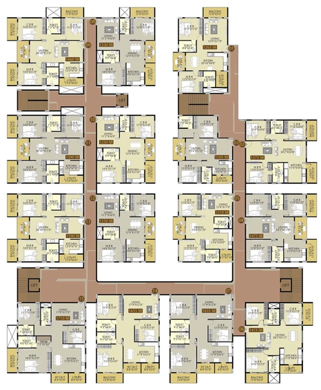 Floor Plan of Radiant Elitaire in Uttarahalli, Bangalore - Image 221468