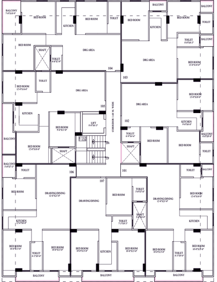 Floor Plan of Parth Sunshine in Ajmer Road, Jaipur - Image 118402