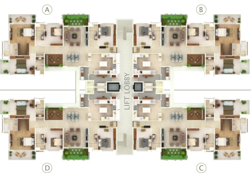 Floor Plan of Saran Mulberry Woods in Sarjapur Road, Bangalore - Image 221533