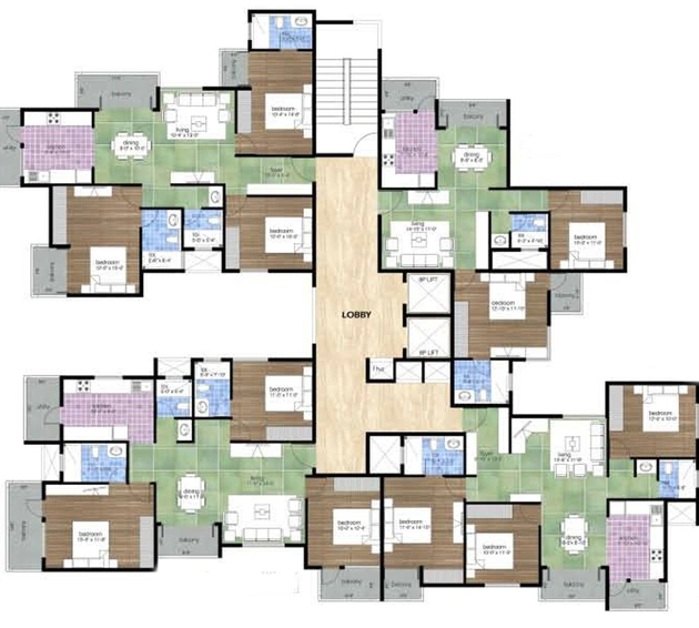 Floor Plan of Shri Diya Viola in Sarjapur Road, Bangalore - Image 221558