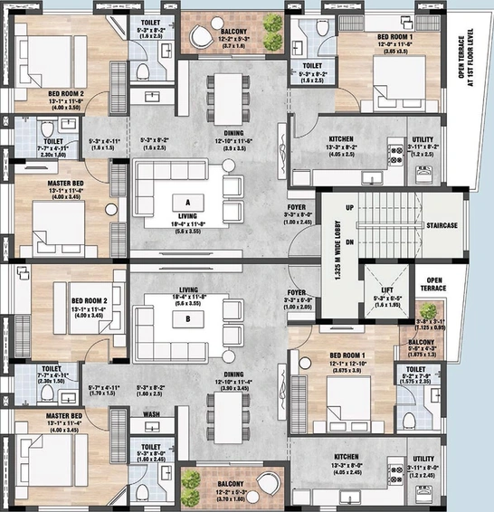 Floor Plan of Sreerosh Cynthia in Kilpauk, Chennai - Image 221609