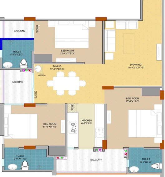 3 BHK Flat in JVJ Dream Residency in Jagatpura, Jaipur - Image 765198
