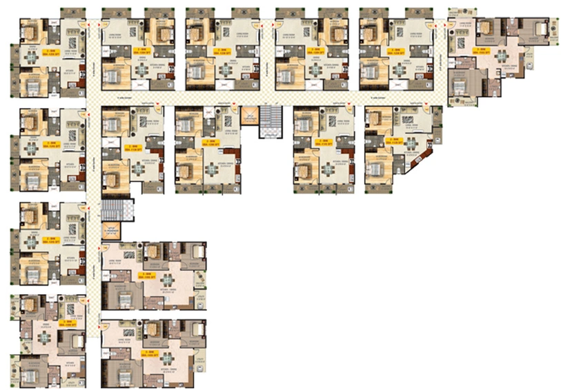 Floor Plan of Srimitra Solitaire in Kasavanhalli, Bangalore - Image 221614