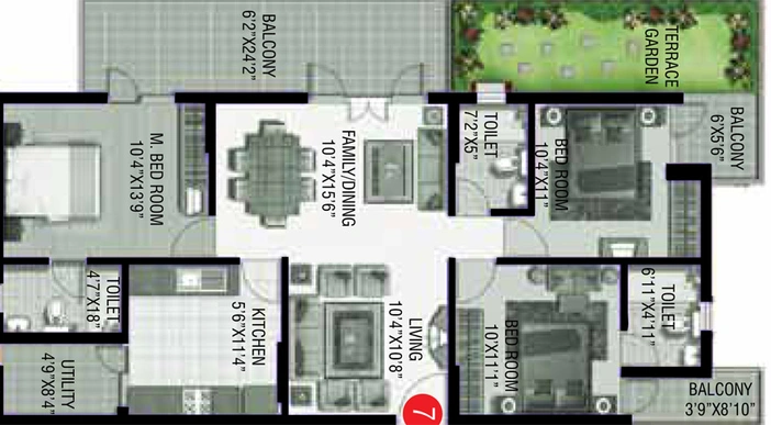 3 BHK Flat in Srinivasa Classic in Sarjapur Road, Bangalore - Image 832602