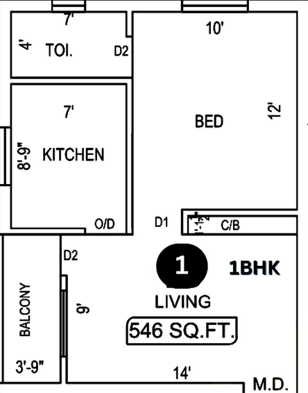 1 BHK Flat in Unique Gold in Tambaram, Chennai - Image 832616