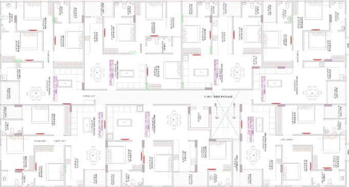 Floor Plan of Arya Mansion in Jagatpura, Jaipur - Image 118428
