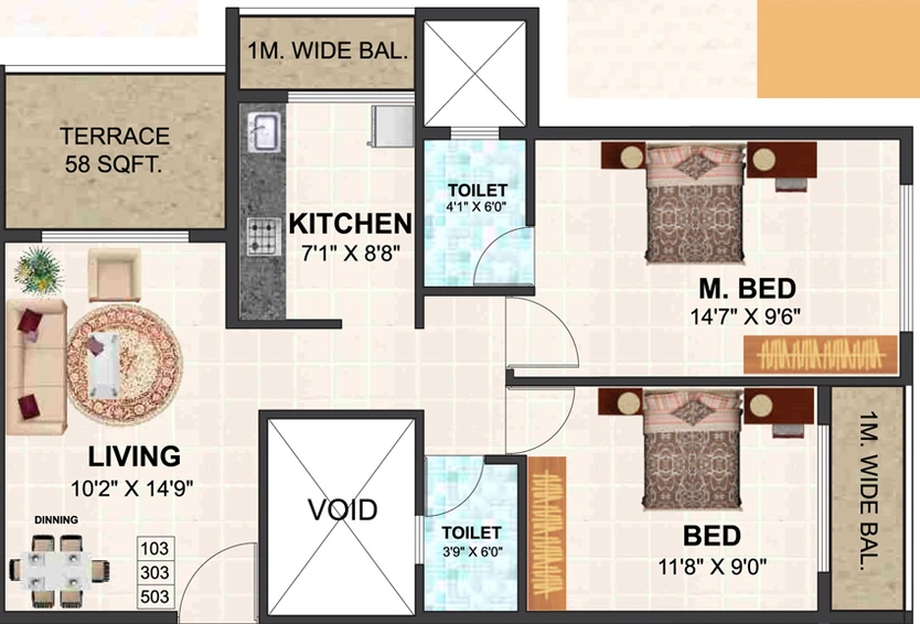 2 BHK Flat in Rachana Lakshmi in Panvel, Navi Mumbai - Image 771937