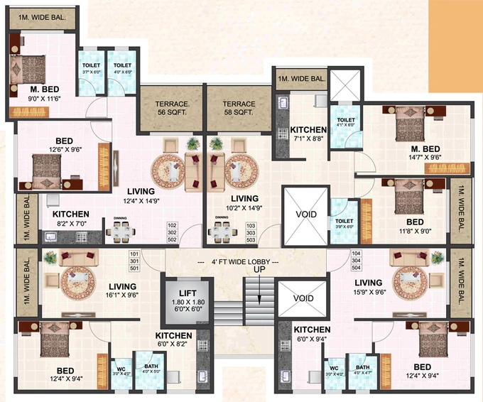 Floor Plan of Rachana Lakshmi in Panvel, Navi Mumbai - Image 120115