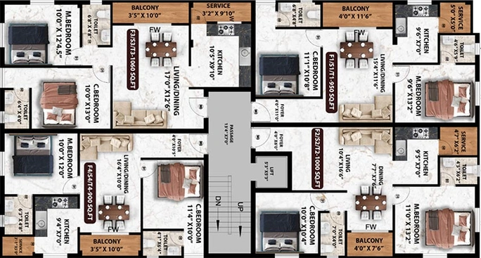 Floor Plan of Viva Vibrant in Pallavaram, Chennai - Image 221828