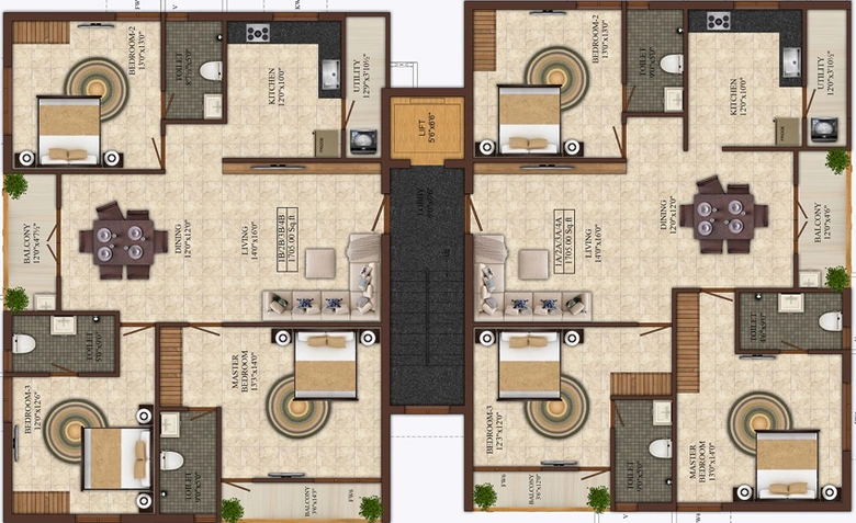 Floor Plan of India Nalanda Nest in Anna Nagar, Chennai - Image 222488