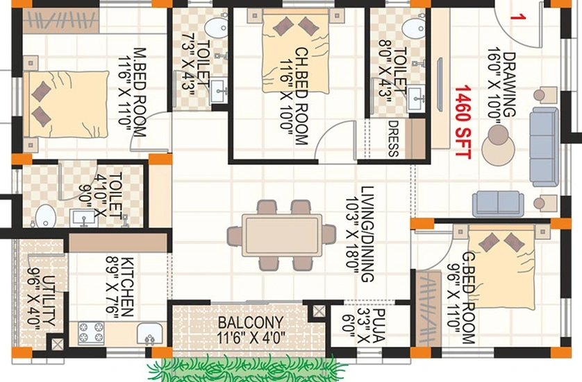 3 BHK Flat in Alpine Satpura in Shankarpally, Hyderabad - Image 833126