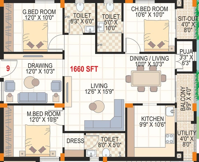 4 BHK Flat in Alpine Satpura in Shankarpally, Hyderabad - Image 833128