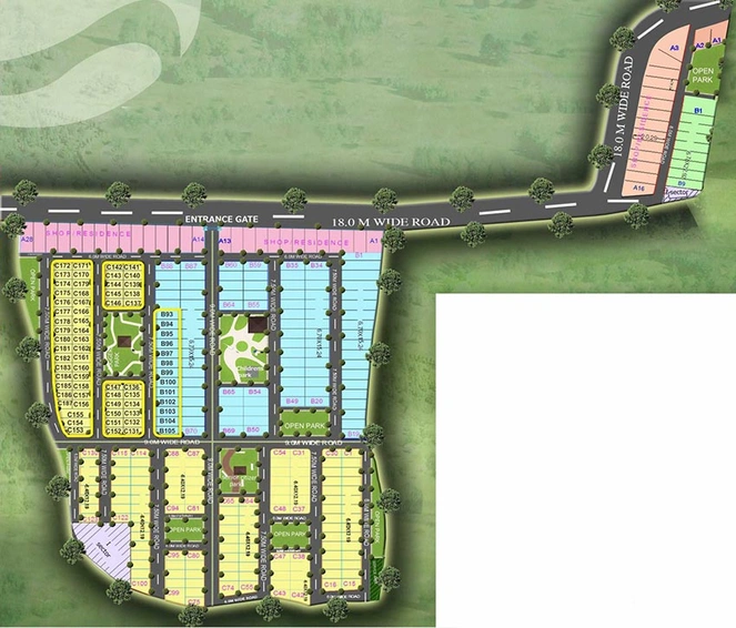 Master Plan of Signature Green Villas in Kolar Road, Bhopal - Image 221924