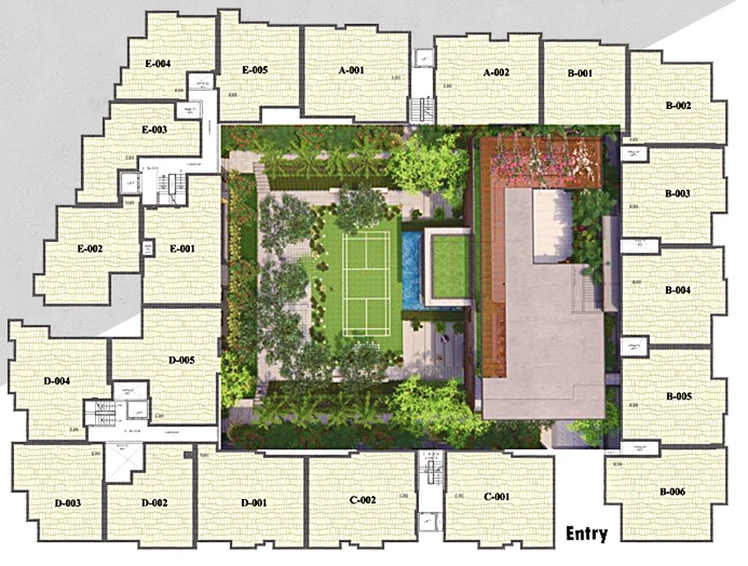 Master Plan of Essem18 The Courtyard in Sarjapur Road, Bangalore - Image 221967