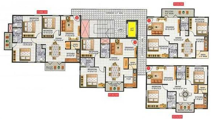Floor Plan of Jyothi GT Enclave in Sarjapur Road, Bangalore - Image 222000