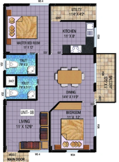 2 BHK Flat in Kristal Quartz Five in Sarjapur Road, Bangalore - Image 832756