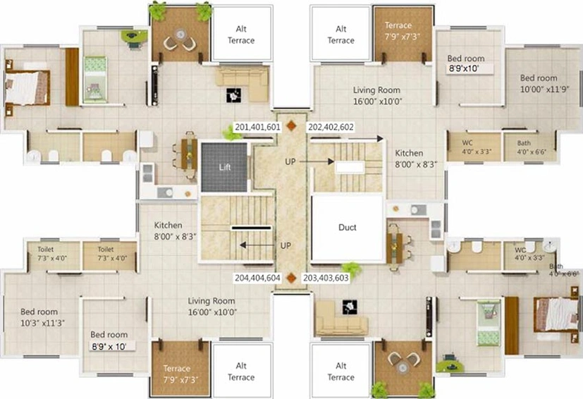 Floor Plan of Arun Park in Pimpri Chinchwad, Pune - Image 222127