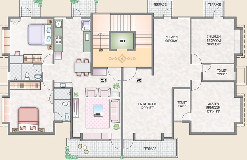 Floor Plan of Aryan Pride in Baner, Pune - Image 118959