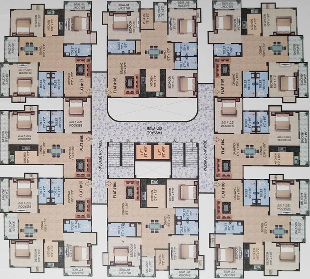 Floor Plan of Abhinav Geeta Enclave in Danapur, Patna - Image 222196