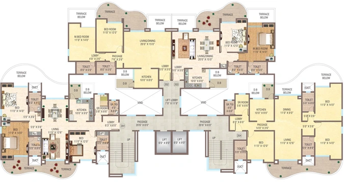 Floor Plan of Yash Twin Tower in Baner, Pune - Image 118967