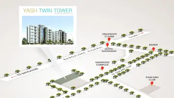 Location of Yash Twin Tower - Image 118966