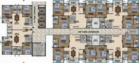 Floor Plan of Kumar Raghuvar Complex in Danapur, Patna - Image 222251
