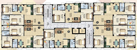 Floor Plan of Sri Mateshwari Residency in Jaganpura, Patna - Image 222273