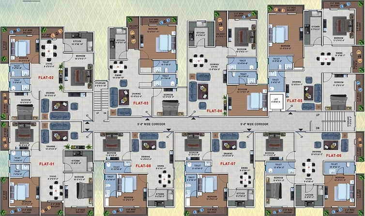 Floor Plan of Sai Harihar Palace in Beur, Patna - Image 222290