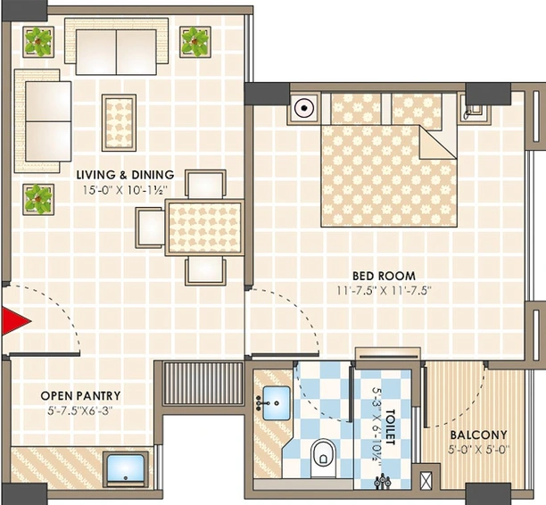 1 BHK Flat in Eternal Manhattan Riviera Phase 2 in Jagatpura, Jaipur - Image 832902