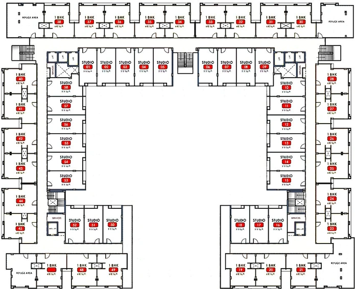 Floor Plan of Eternal Manhattan Riviera Phase 2 in Jagatpura, Jaipur - Image 222334
