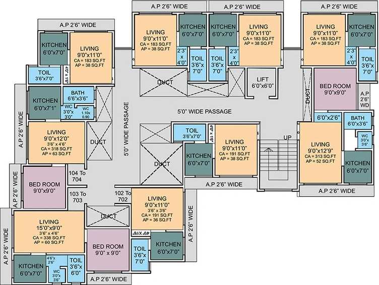 Floor Plan of Emonics Prestige in Vasai East, Palghar - Image 222356