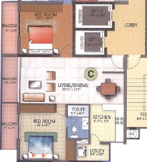 2 BHK Flat in Jain Heights Altura in Sarjapur, Bangalore - Image 832952