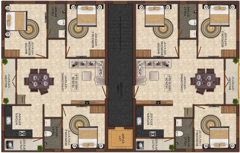 Floor Plan of India Suncrest in Anna Nagar, Chennai - Image 222527