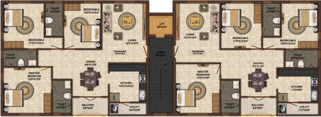 Floor Plan of India Tejas in Thiruvanmiyur, Chennai - Image 222534