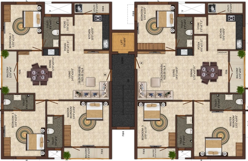 Floor Plan of India Mayuri Mantra in Anna Nagar, Chennai - Image 222548