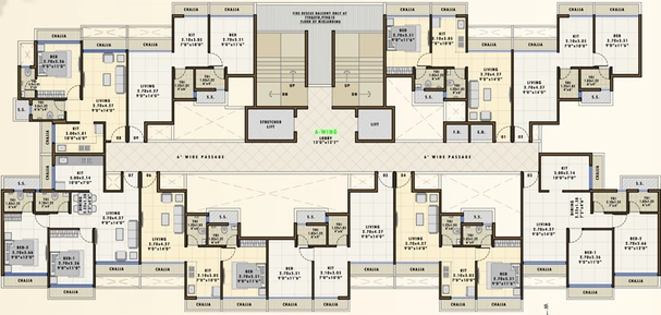 Floor Plan of Siddhivinayak Anaya in Dronagiri, Navi Mumbai - Image 118992