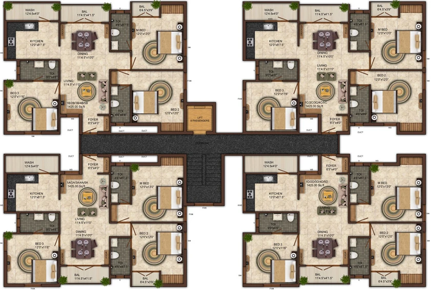 Floor Plan of India Lakshmi Vrindavan in Anna Nagar, Chennai - Image 222594