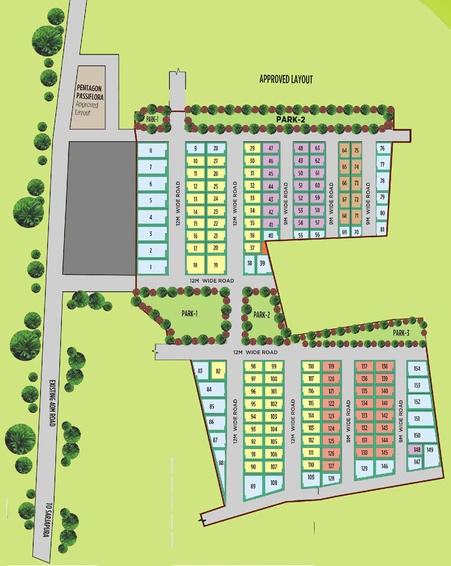 Master Plan of Peninsula Palmville in Sarjapur, Bangalore - Image 222608