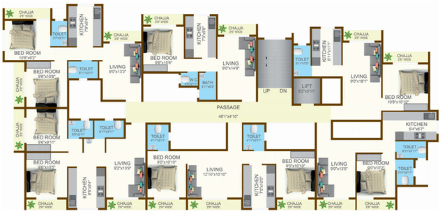 Floor Plan of Sreenath Tejal CHS in Panvel, Navi Mumbai - Image 118999